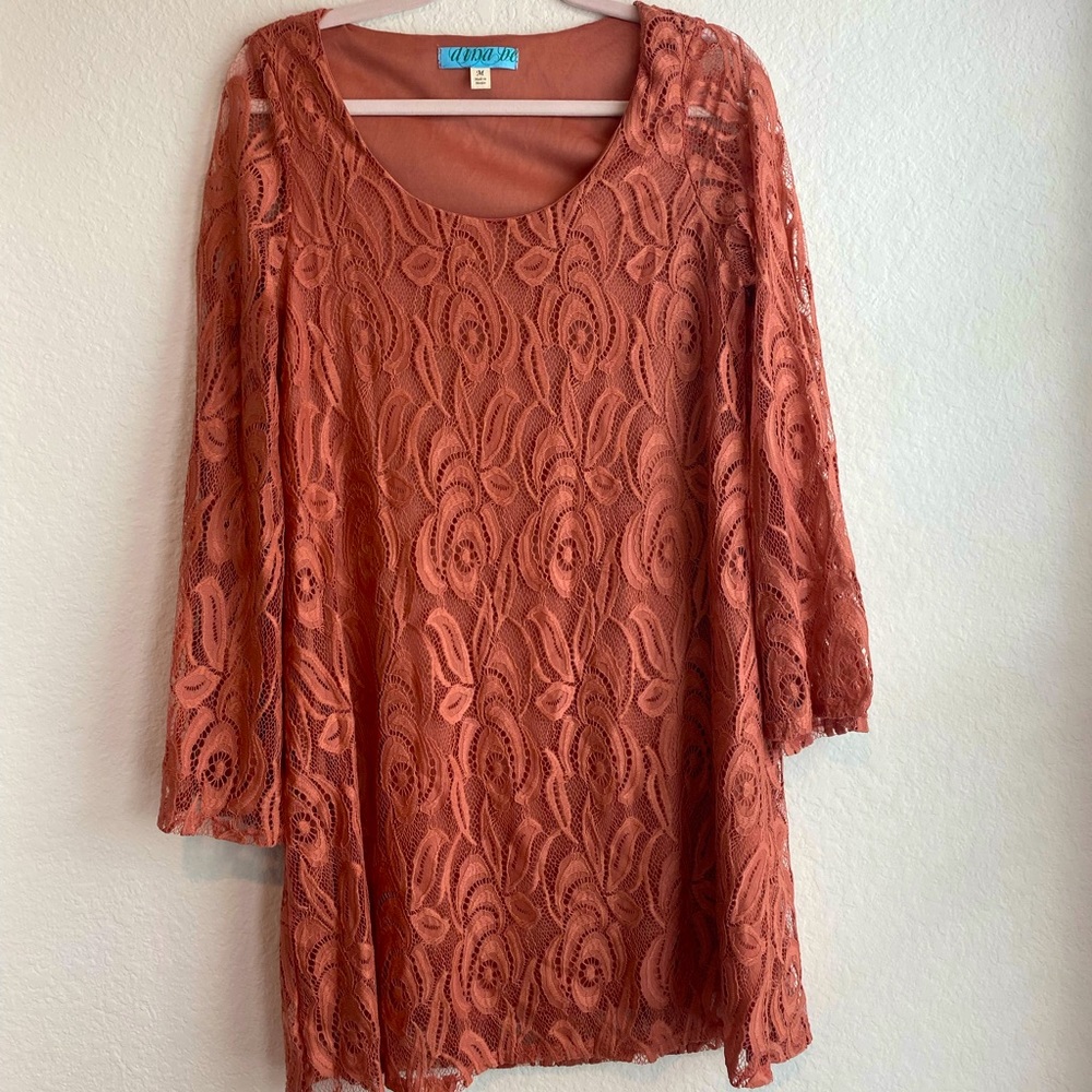 long sleeve dress/ loose fit/ flare sleeves